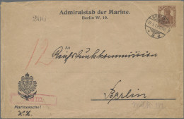 Deutsches Reich - Ganzsachen: 1919, Dienst-Rohrpost-Umschlag Des Marine-Admirals - Autres & Non Classés