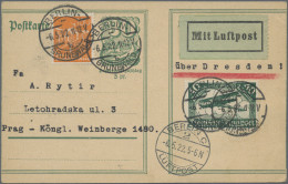 Deutsches Reich - Ganzsachen: 1922, 30 Pf. Postreiter Mit ZuF Als Total Verschni - Altri & Non Classificati