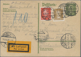 Deutsches Reich - Ganzsachen: 1929/1941, Zwei Ganzsachenkarten Per Rohrpost Wien - Otros & Sin Clasificación