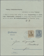 Deutsches Reich - Privatganzsachen: 1907: Doppelkarte 2 Pfg. + 2 Pfg. Frageteil - Other & Unclassified