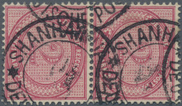 Deutsche Post In China - Vorläufer: 1901, 2 Mk. Dunkelrotkarmin Im Senkr. Paar M - Deutsche Post In China