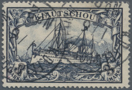 Deutsche Post In China: 1901, Petschili, Kiautschou 3 M Schiffszeichnung Violett - Deutsche Post In China