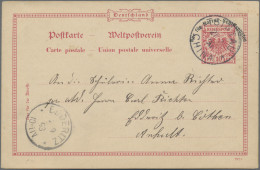 Deutsche Post In China - Ganzsachen: 1898, 10 Pf. Reichspost Karmin "Nur Für Mar - Deutsche Post In China
