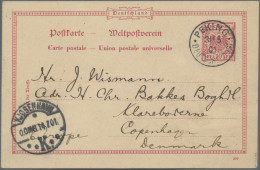 Deutsche Post In China - Ganzsachen: 1901, 10 Pf. Reichspost Karmin GA-Karte Mit - China (kantoren)