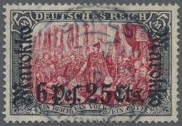 Deutsche Post In Marokko: 1911 "Ministerdruck" Der "6 Pes. 25 Cts." Auf 5 M. Sch - Deutsche Post In Marokko