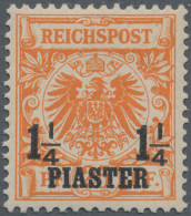 Deutsche Post In Der Türkei: 1898, Freimarke 1¼ PIA Auf 25 Pfg. Dunkelorange. Di - Turquia (oficinas)