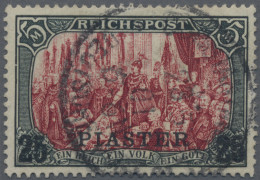 Deutsche Post In Der Türkei: 1900 25 PIA Auf 5 M. Grünschwarz/bräunlichkarmin Mi - Turkse Rijk (kantoren)