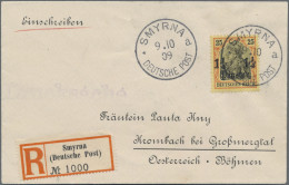 Deutsche Post In Der Türkei: 1909, 1 1/4 Piaster Auf 25 Pf Germania(ein Kurzer Z - Turquia (oficinas)