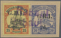 Deutsch-Neuguinea - Britische Besetzung: 1914 "G.R.I. 3d." Auf 25 Pf. (Aufdrucka - Nouvelle-Guinée