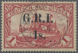 Deutsch-Neuguinea - Britische Besetzung: 1914, 1 S. Auf 1 Mark Rot, "G.R.I.", En - Nueva Guinea Alemana
