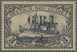 Deutsch-Neuguinea - Britische Besetzung: 1914 "G.R.I. 3s." Auf 3 M. Violettschwa - German New Guinea