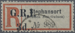 Deutsch-Neuguinea - Britische Besetzung: 1916, Einschreibzettel "Stephansort | ( - Nueva Guinea Alemana