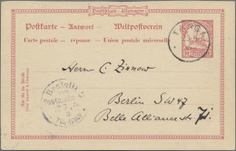 Deutsch-Südwestafrika - Ganzsachen: 1900 Antwortkarte Der Ganzsachendoppelkarte - África Del Sudoeste Alemana