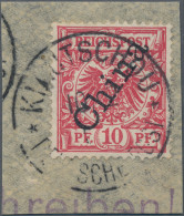 Deutsche Kolonien - Kiautschou - Mitläufer: 1901, 10 Pf. Krone/Adler Dunkelrosar - Kiauchau