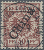 Deutsche Kolonien - Kiautschou - Mitläufer: 1901, 50 Pf. Krone/Adlerrötl.braun M - Kiauchau