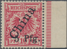 Deutsche Kolonien - Kiautschou: 1900, 5 Pfg. A.10 Pfg. Krone/Adler Rot Mit Steil - Kiaochow