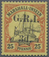 Deutsche Kolonien - Marshall-Inseln - Britische Besetzung: 1914 "G.R.I. 3d." Auf - Islas Marshall