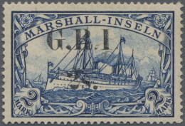 Deutsche Kolonien - Marshall-Inseln - Britische Besetzung: 1914, 2 S. Auf 2 M. B - Marshall Islands