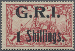Deutsche Kolonien - Samoa - Britische Besetzung: 1914, "1 Shillings." Auf 1 Mark - Samoa