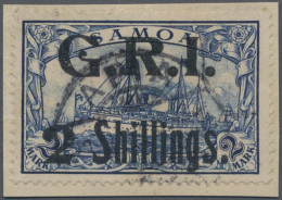 Deutsche Kolonien - Samoa - Britische Besetzung: 1914, "2 Shillings.", Auf 2 Mar - Samoa