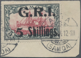 Deutsche Kolonien - Samoa - Britische Besetzung: 1914, 5 Shillings. Auf 5 Mark G - Samoa