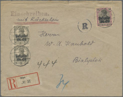 Deutsche Besetzung I. WK: Postgebiet Ober. Ost: 1918, Zwei R-Briefe: (1) 2½ Pfg. - Occupazione 1914 – 18