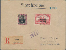 Deutsche Besetzung I. WK: Postgebiet Ober. Ost: 1916 1 M. Mit 26:17 Zähnungslöch - Occupation 1914-18