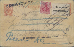 Deutsche Besetzung I. WK: Postgebiet Ober. Ost - 10. Armee: 1918, 30 Pfg Gebühre - Occupazione 1914 – 18