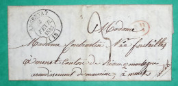 CAD TYPE 14 ARGENTAT CORREZE DECIME RURAL A IDENTIFIER POUR MARIAC CANTAL 1843 LETTRE COVER FRANCE - 1801-1848: Voorlopers XIX