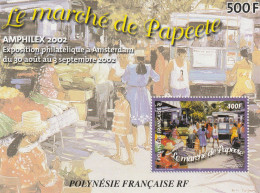 Polynesia 2001 - The Market Of Papeete , MNH , Bl.28 - Unused Stamps