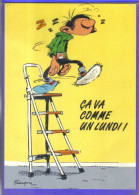 Carte Postale Bande Dessinée Franquin  Gaston Lagaffe  N°17  Très Beau Plan - Cómics