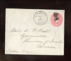 "USA" 1900, Ganzsachenumschlag Ex SHERIBORN Nach Canada (B2064) - ...-1900
