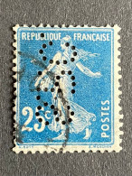 FRANCE S N° 140 Semeuse S.P.C. 194 Indice 5 Perforé Perforés Perfins Perfin ! - Other & Unclassified