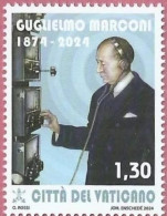 VATICAN CITY 2024 PEOPLE Famous Inventors. Scientists. 150th Birth Anniv. Of GUGLIELMO MARCONI - Fine Stamp MNH - Unused Stamps