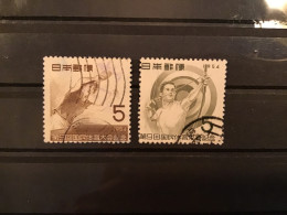 Japan 1954 Athletes Meeting Used SG 730-1 Yv 557-8 - Used Stamps