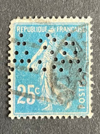 FRANCE A N° 140 Semeuse ASA 182 Indice 5 Perforé Perforés Perfins Perfin ! - Altri & Non Classificati