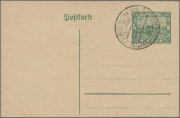 Deutsche Abstimmungsgebiete: Saargebiet - Ganzsachen: 1924, Ganzsachenkarte 10 P - Interi Postali