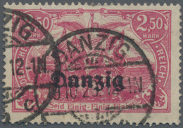 Danzig: 1920, Freimarke 2,50 M. In Der Seltenen Farbe ROTKARMIN Mit Zeitgerechte - Other & Unclassified