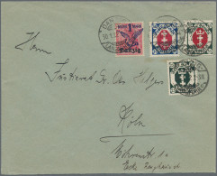 Danzig: 1921, Freimarken Wappen 30 Pfg. Violettultramarin/karminrot Mit KOPFSTEH - Altri & Non Classificati