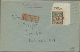 Danzig: 1922, Freimarken Wappen, 100 Mark Zinnoberrot/grünoliv Mit Liegendem Was - Sonstige & Ohne Zuordnung