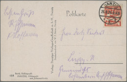 Danzig: 1924, 10 Pf. Flugpost VI Rot Mit PF "viereckiger Ausbruch Am Linken Turm - Other & Unclassified