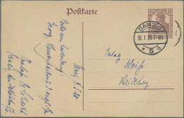 Danzig - Ganzsachen: 1920, 10.Januar, Vorläufer-Ersttag, Dt.Reich-Ganzsachenkart - Otros & Sin Clasificación