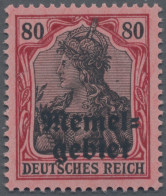 Memel: 1920 Nicht Ausgegebene 80 (Pf) Karminrot/rotschwarz Auf Hellrosa Mit Aufd - Klaipeda 1923