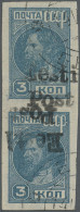 Dt. Besetzung II WK - Estland - Elwa: 1941, 3 K Dunkelgrünlichblau Freimarke "We - Ocupación 1938 – 45