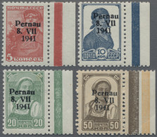 Dt. Besetzung II WK - Estland - Pernau (Pärnu): 1941, 5 K, 10 K, 20 K Und 50 K F - Besetzungen 1938-45