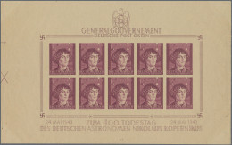 Dt. Besetzung II WK - Generalgouvernement: 1943, 1+1 Zl. Nikolaus Kopernikus, Pr - Besetzungen 1938-45