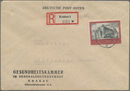 Dt. Besetzung II WK - Generalgouvernement: 1944 'Burg Von Krakau' 10+10 Zl Als E - Ocupación 1938 – 45