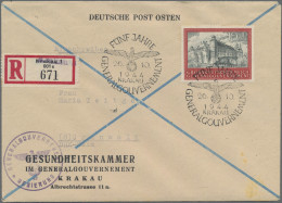 Dt. Besetzung II WK - Generalgouvernement: 1944 Zwei Marken 'Burg Von Krakau' 10 - Occupazione 1938 – 45