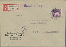 Deutsche Lokalausgaben Ab 1945: HAMBURG, 1945, 3 Einschreibezettel "HAMBURG" 13, - Andere & Zonder Classificatie