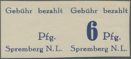 Deutsche Lokalausgaben Ab 1945: SPREMBERG, 1945: Gebührenzettel Mit Fehlender We - Autres & Non Classés